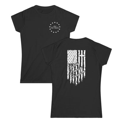 One Nation Under God - Faith Family Freedom Cotton Tee Shirt