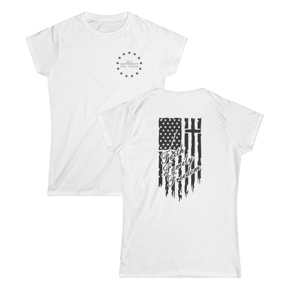 One Nation Under God - Faith Family Freedom Cotton Tee Shirt