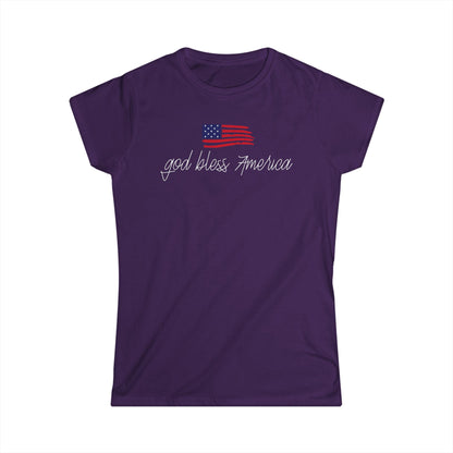 God Bless America Cotton Tee Shirt