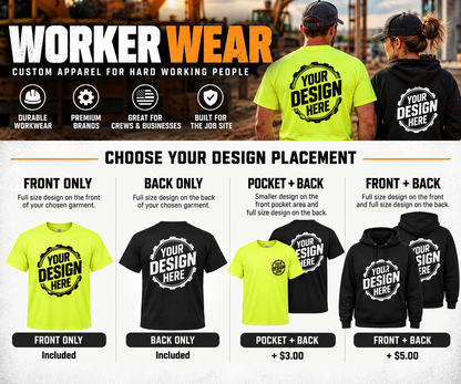 Custom Worker Wear – Upload Your Own Logo or Design